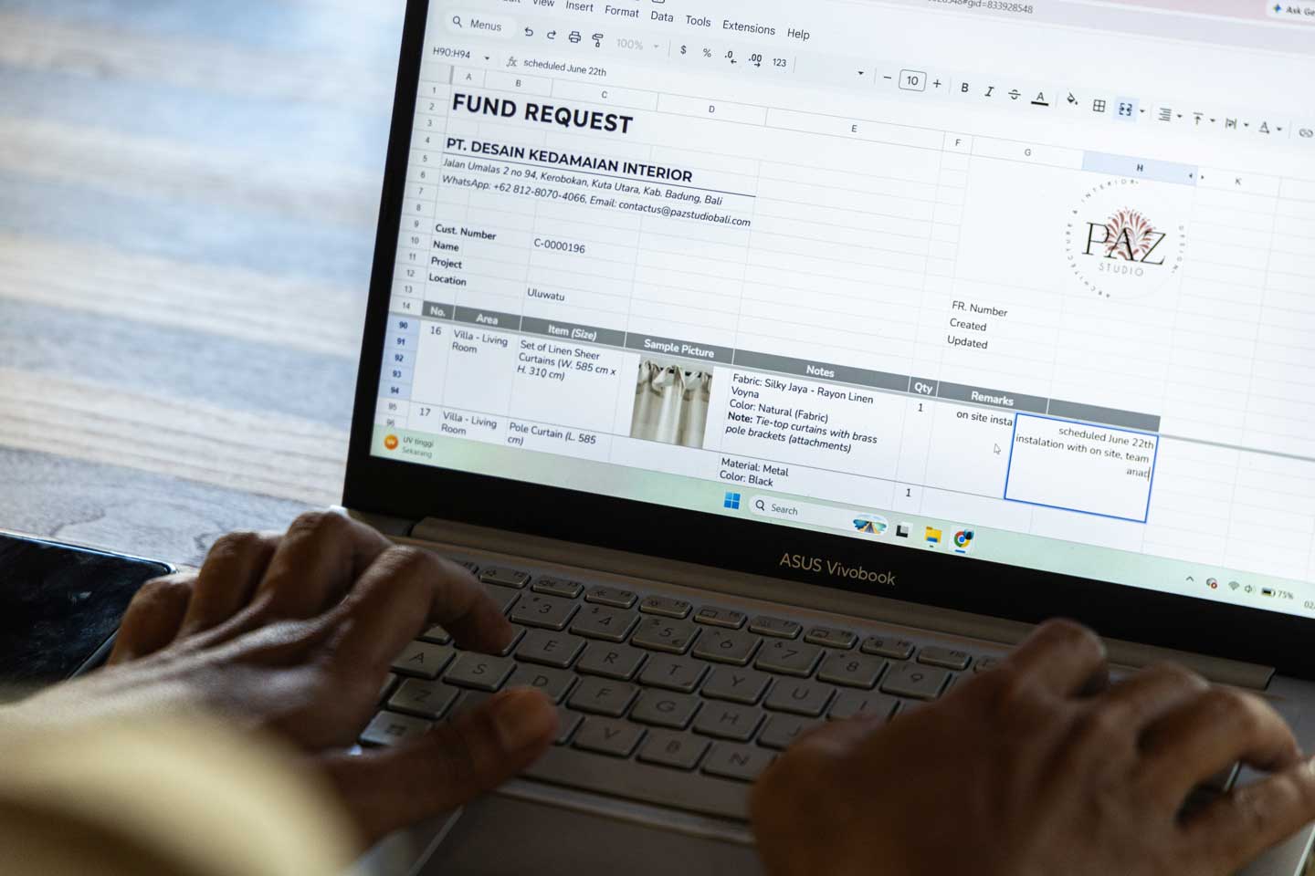 Paz Studio Bali Procurement Service